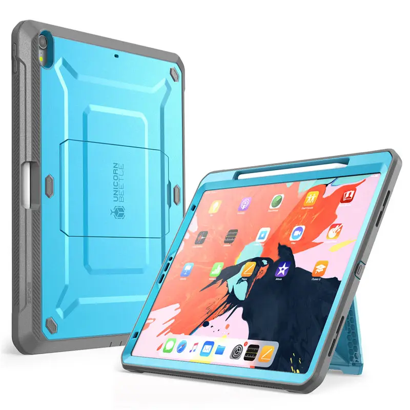 Совместимый Чехол-карандаш Apple для iPad Pro 11, чехол SUP, UB PRO, прочный Чехол со встроенным защитным экраном и подставкой - Цвет: Blue