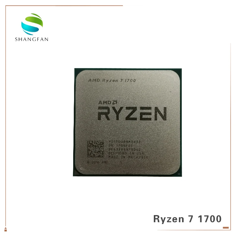 Процессор AMD Ryzen 7 1700 R7 1700 3,0 ГГц, Восьмиядерный процессор шестнадцп 65 Вт YD1700BBM88AE Socket AM4