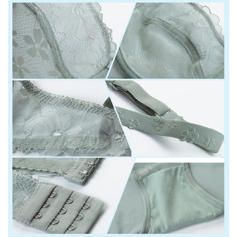 Женский кружевной комплект нижнего белья Godier бюстгальтер пуш-ап большого