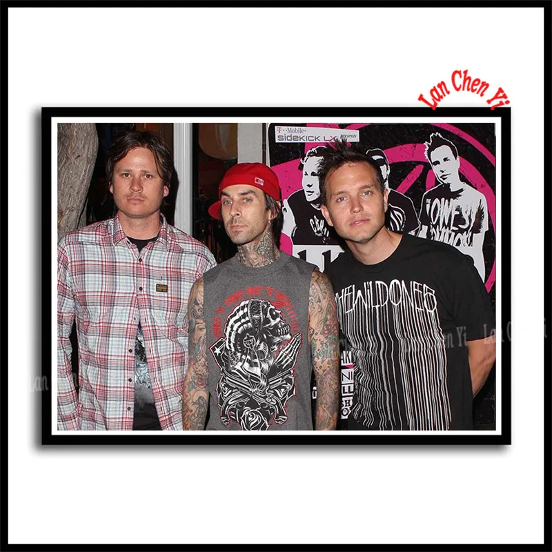 Blink 182 панк-рок группа рок с белым покрытием бумажные плакаты стены гостиной домашнего искусства украшения Музыка Настенный декор