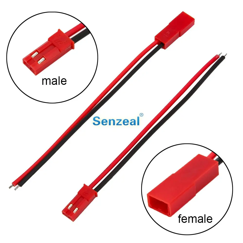 Senzeal 10 пар разъем JST 2 Pin штекер кабель провод для светодиодный лампы полосы