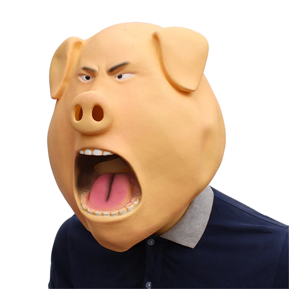 Персонализированные Angry Pig латексная маска Милая для животных на Хэллоуин