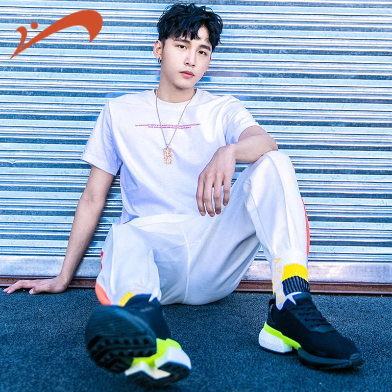 GRN Men's Knitted Round Neck Short Sleeve T-Shirt 2019 New Summer Letter Print Cloth Sportswear | Спорт и развлечения