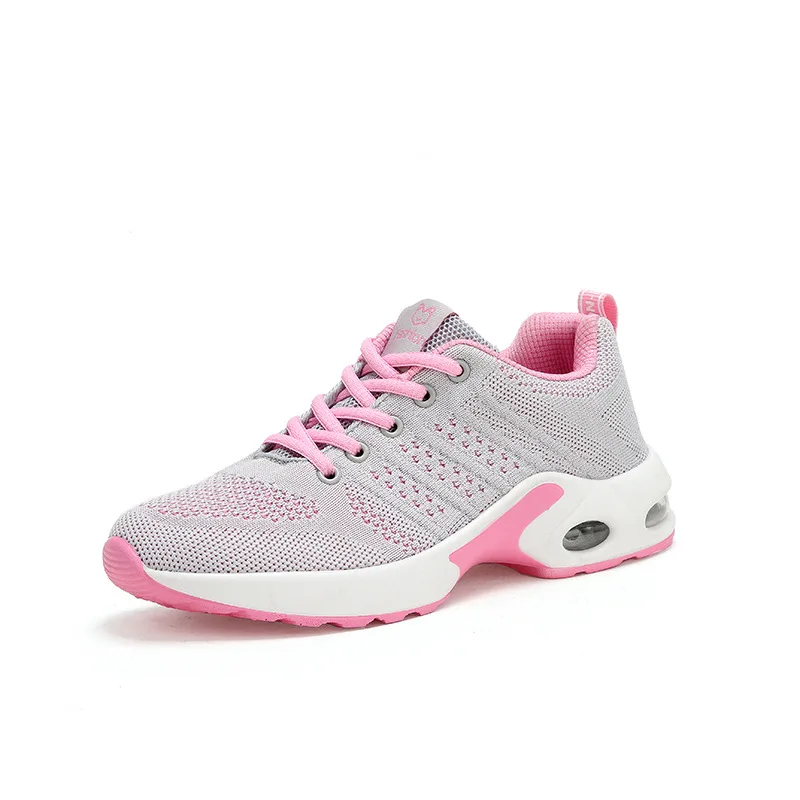 1872grey pink Для женщин кроссовки кроссовки на воздушной подушке женская обувь дышащая Летающий Для женщин спортивная обувь, для студентов из сетчатого материала женская обувь tenis feminino - Цвет: 1872grey pink
