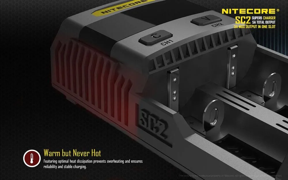 NITECORE SC2 SC4 Зарядное устройство интеллигентая(ый) Батарея выход USB зарядного устройства 3A для LiFePO4 литий Iion металл-гидридных или никель-гидридных и никель-кадмиевых типов аккумуляторов 18650 10340 10350 10440