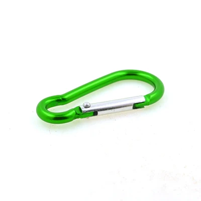 001 GREEN207 Новинка, 10 шт./лот, разноцветный алюминиевый пружинный карабин, крючок, вешалка для ключей, дорожный набор для кемпинга, походов, сумка, ремень, аксессуары - Цвет: 001 GREEN207
