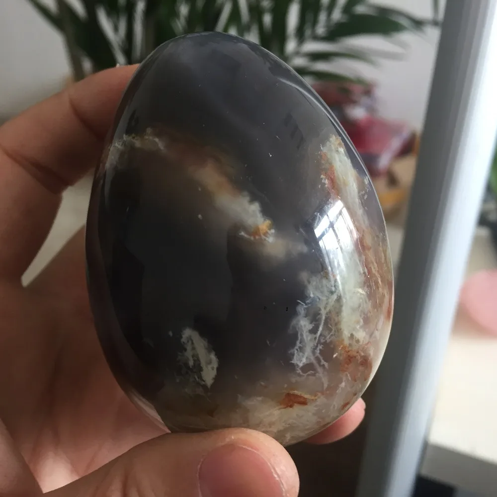 Акция на годовщину 365 г натуральный целебный агатовый яичный камень один и