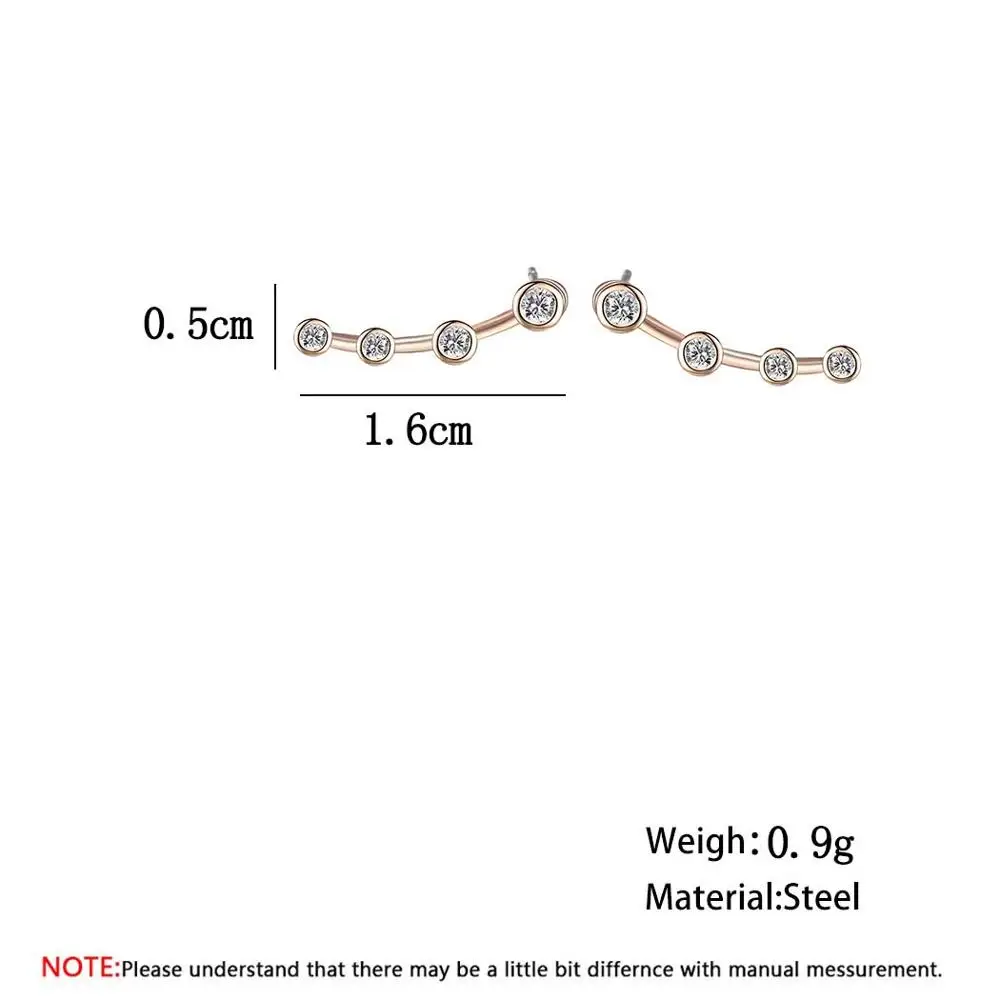 Серьги гвоздики из нержавеющей стали с фианитами|Серьги-гвоздики| |