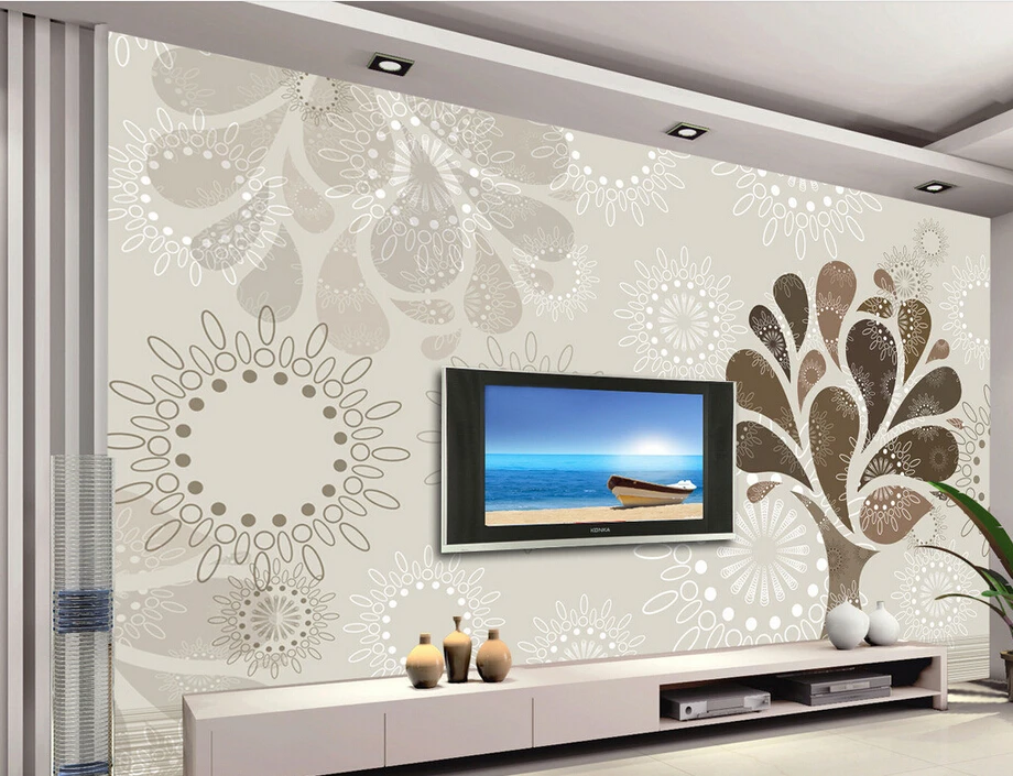 Пользовательские обои papel де parede Современные простые абстрактные дерево