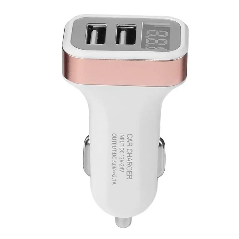 Авто прикуриватель 2.1A двойной Переходник USB для зарядки в машине со светодиодный индикатор напряжения тока детектор для телефона планшета универсальный