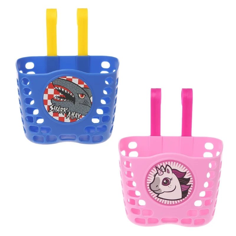 Корзина для велосипеда скутера детский пластиковый мультяшный рюкзак переноски