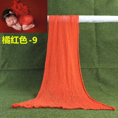 Orange 40*150 см реквизит для фотосъемки новорожденных детские фото обертывания растягивающееся набивное одеяло для новорожденных аксессуары для фотосессий 20 цветов - Цвет: Orange