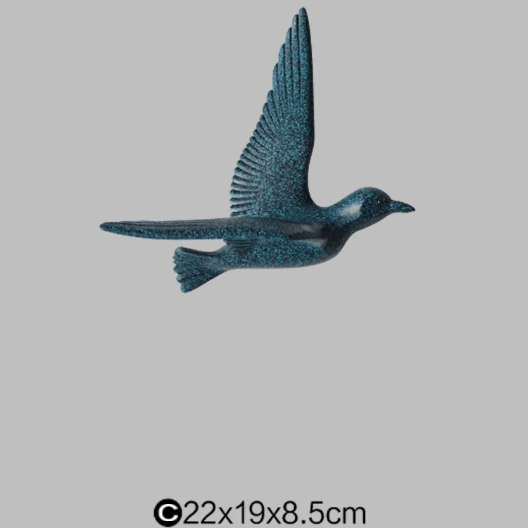 Dark blue A Скандинавские 3D Чайка птица настенные фрески скульптуры украшение дома спальня настенные наклейки гостиная диван ТВ фон подвесной Декор - Цвет: Dark blue A