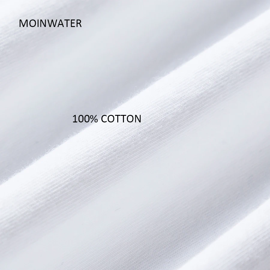 Футболка MOINWATER Женская хлопковая повседневный топ с коротким рукавом белый и