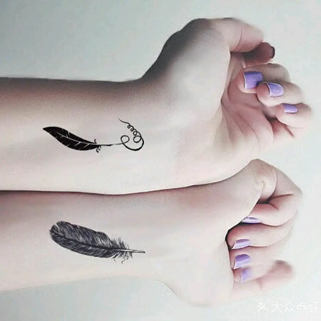 Водонепроницаемые тату с перьями для мужчин и женщин наклейки на плечи грудь