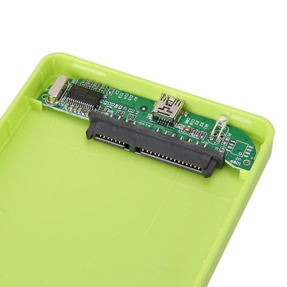 USB 2,0 2," SATA HD жесткий диск HDD SSD Внешний чехол Корпус коробка Caddy до 2 ТБ для Mac OS ноутбук ПК зеленый