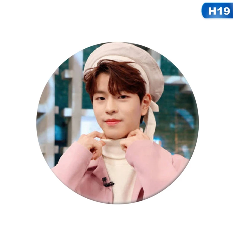 H19 Kpop бродячий Детский круглый значок для Сумки шляпы одежды модные нагрудные булавки брошь значок - Окраска металла: H19