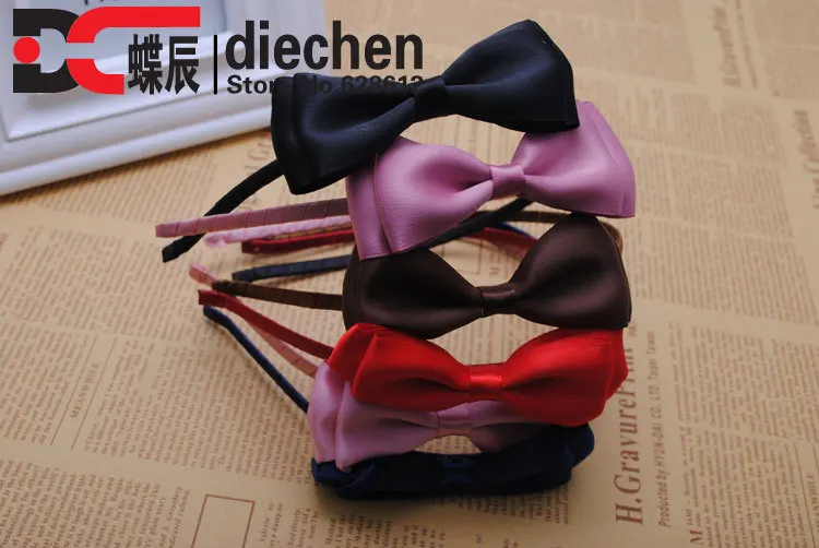 Однотонная атласная лента silkly однотонного цвета Женская обруч для волос