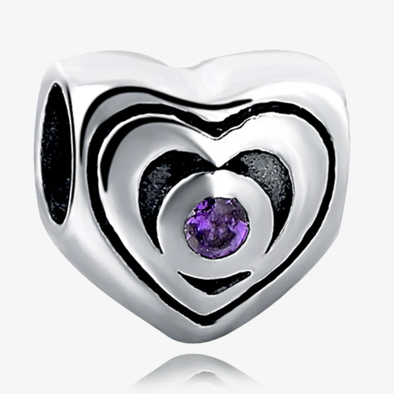 StrollGirl03218 Strollgirl Love коллекция 925 пробы серебряные подвески в форме сердца бусины подходят Pandora Подвески Серебро 925 браслет ювелирные изделия - Цвет: StrollGirl03218