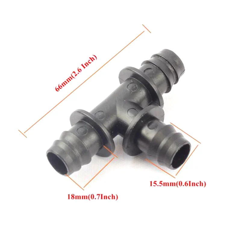 Горячая Распродажа 50 шт DN16 зубчатые равномерные тройные соединители внешний