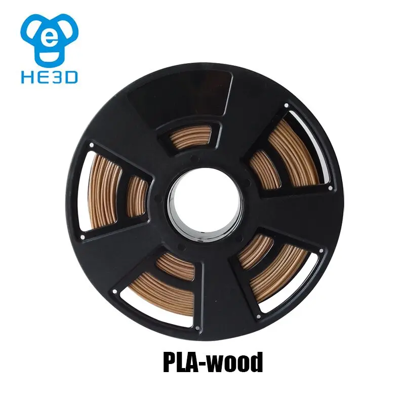 Free shipping HE3D makerbot PLA wood filament 3D printing material for 3d printer 1.75mm 0.8Kg