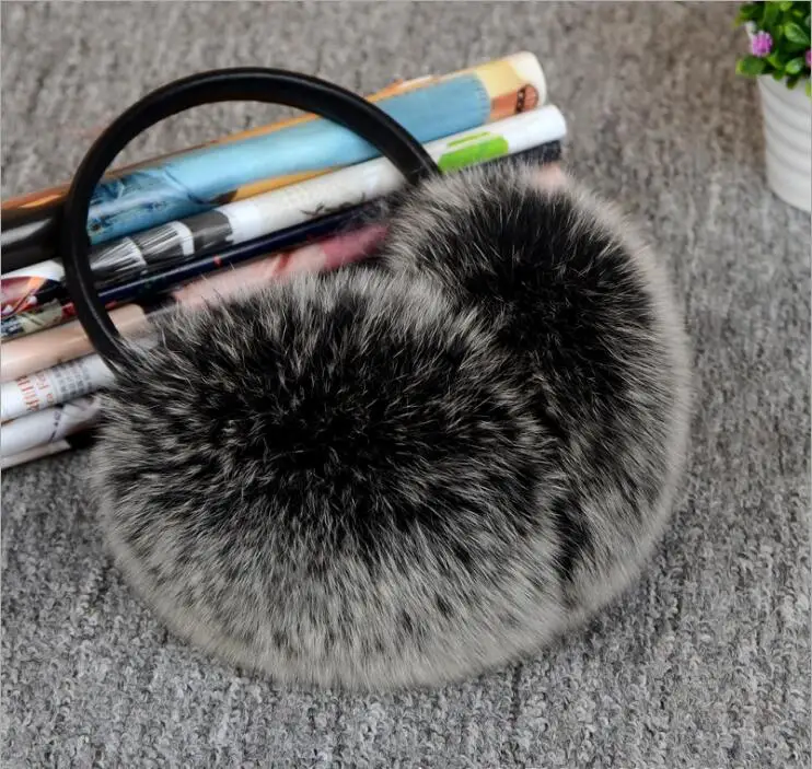Женские теплые зимние наушники из натурального Лисьего меха 6 цветов|fur earmuffs|earmuffs