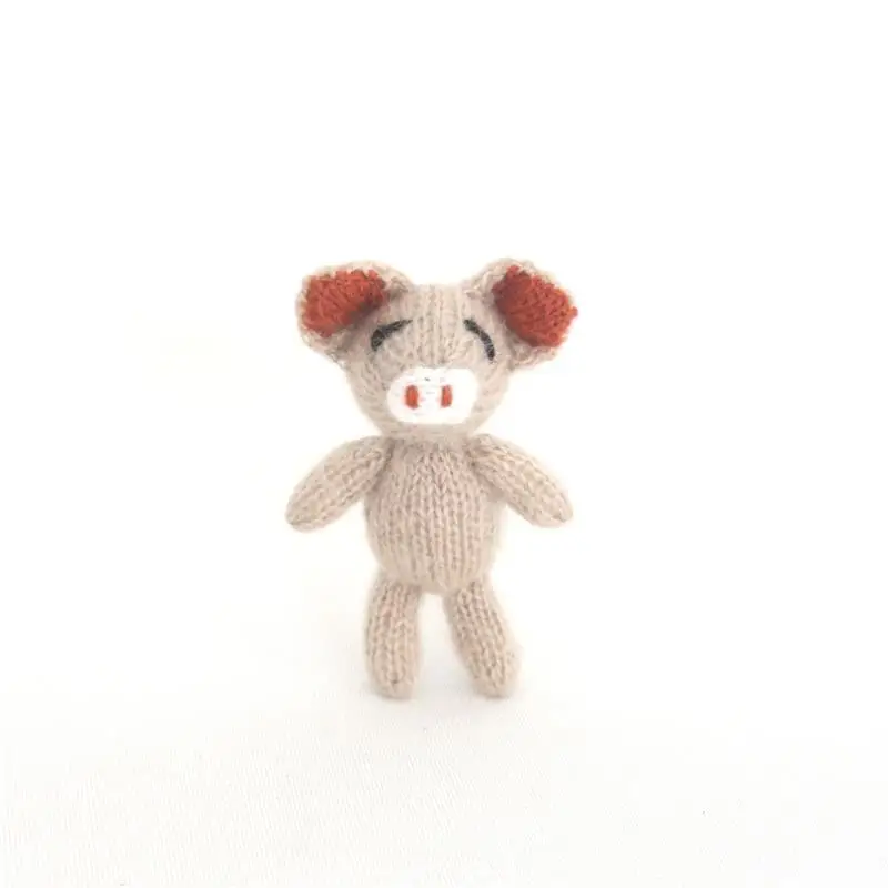 

Knitted Newborn Toy Vintage Crochet Animal Doll Newborn Photography Props Stuffed Toy Baby Photo Props