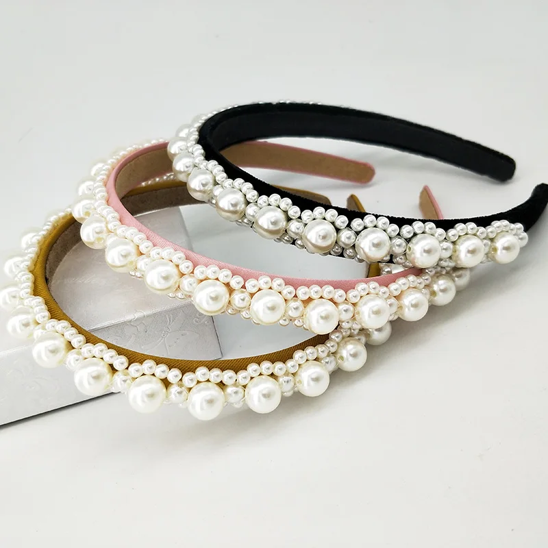 Ободок для волос с жемчужинами аксессуары 3 цвета ободок красивый обруч
