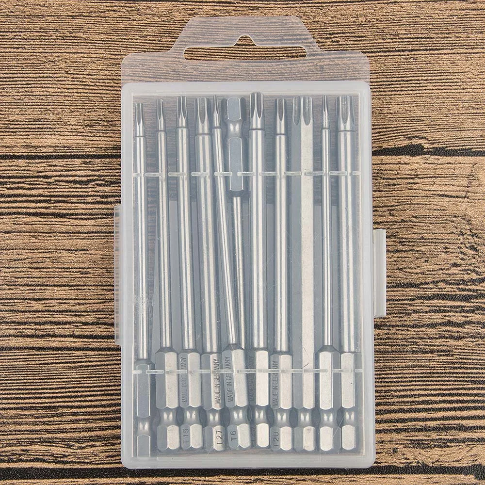 11 шт. 1/4 дюйма Магнитная отвертка Torx 100 мм T6 T40 электрическая отвертка|torx screwdriver bits