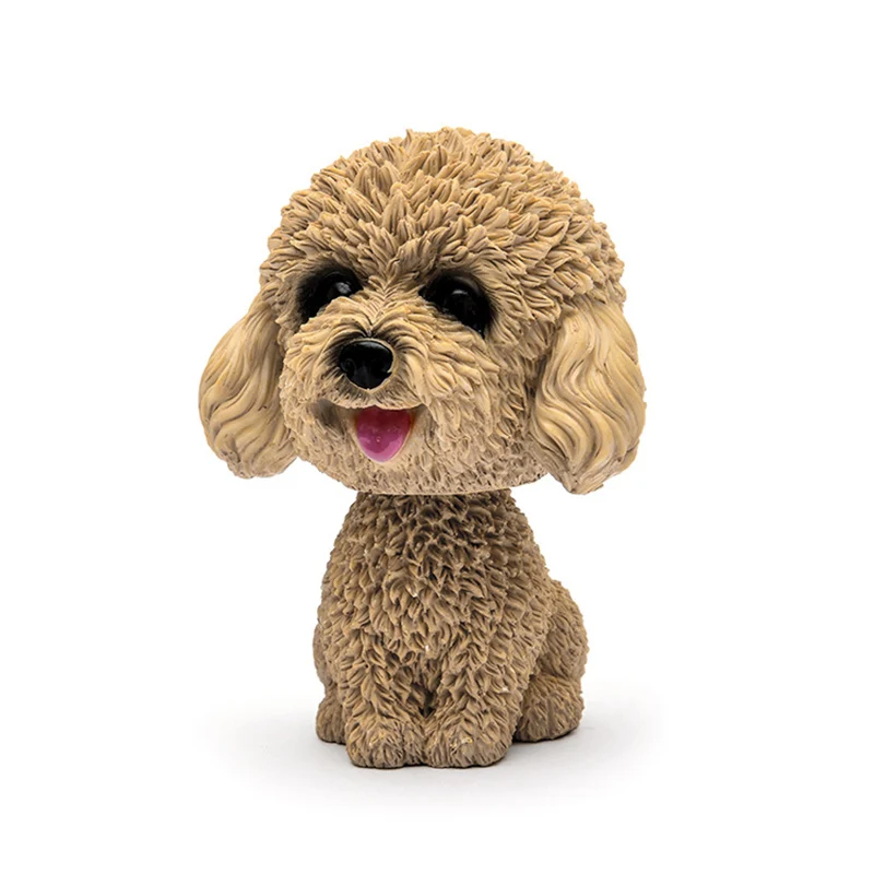 Teddy (yellow) 1 качающаяся голова орнамент с изображением собак Смола милый кивком украшение подарок для интерьера автомобиля дома комнаты XR657 - Название цвета: Teddy (yellow)