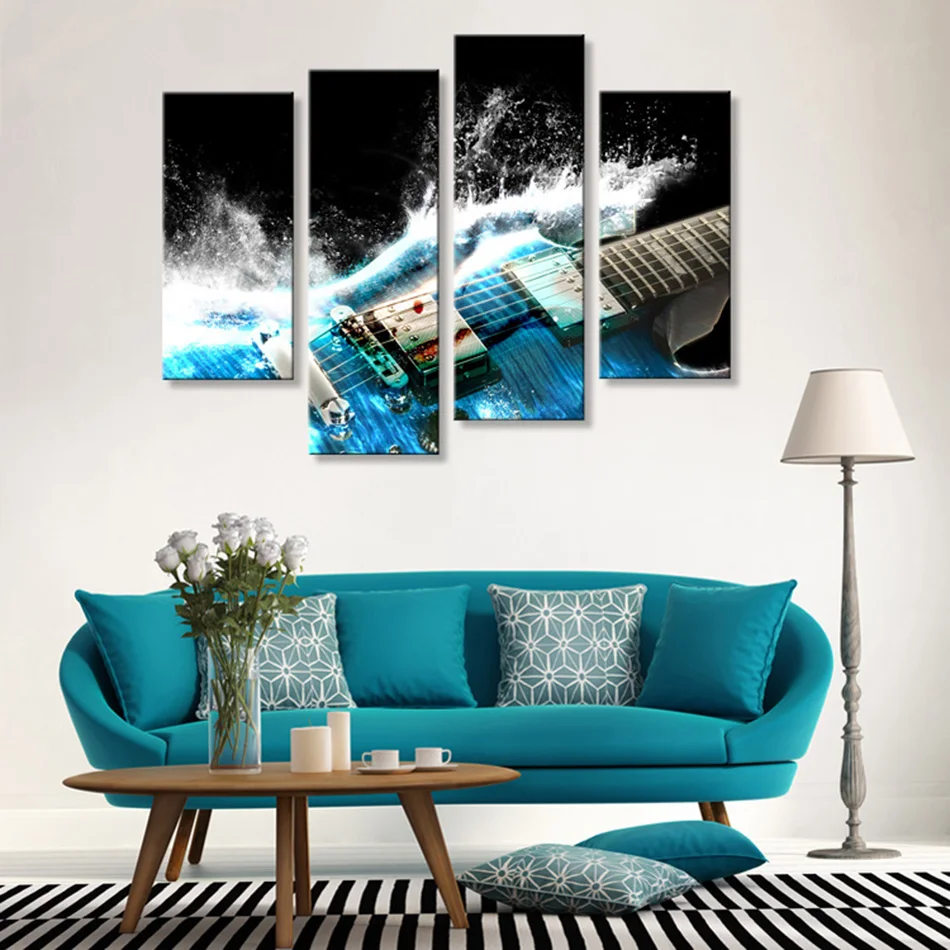 Everfun Книги по искусству некадрированным 4 панели стены работы модульная Картина