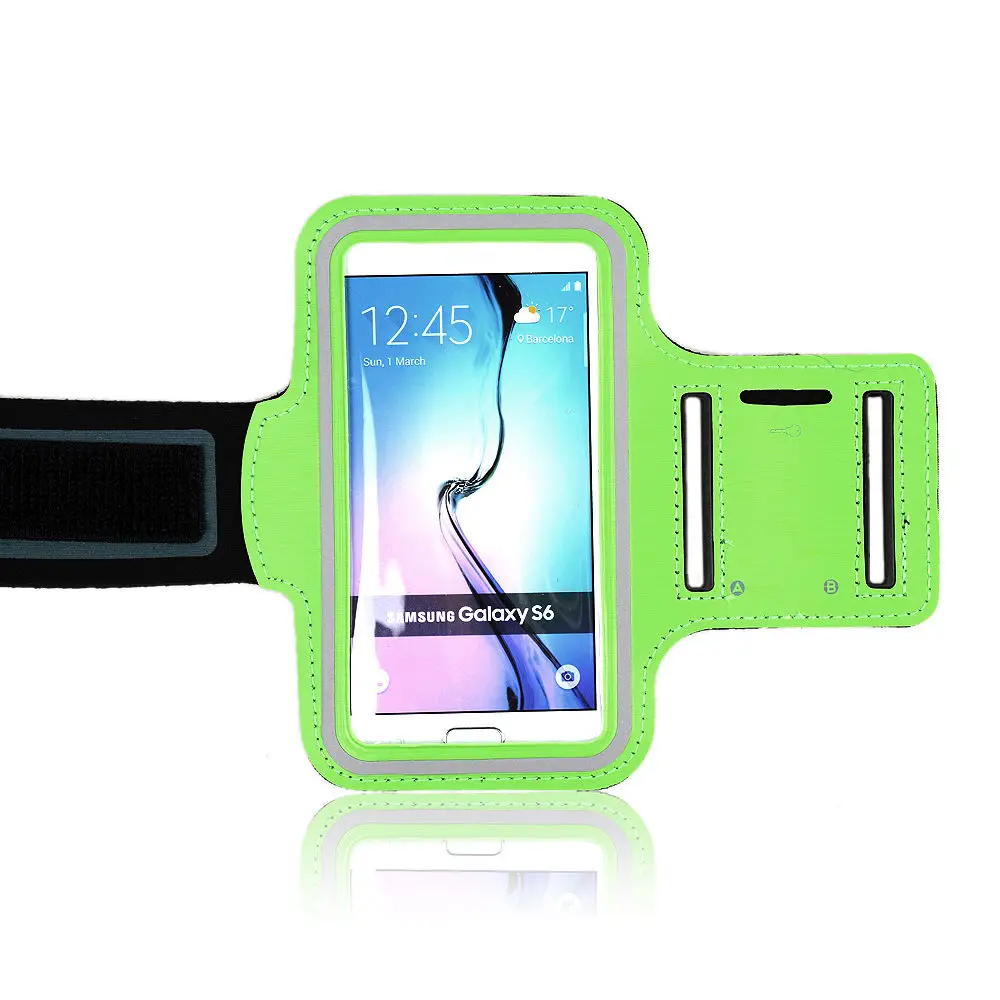 Green 1 " Бег Спорт Водонепроницаемый чехол для телефона на руку для LG G2 G3 G4 G5 G6 G7 V10 V20 V30 V40 K10 K7 K8 Q6 Q7 Q8 повязка на руку во время нейлоновый чехол Чехол - Цвет: Green 1