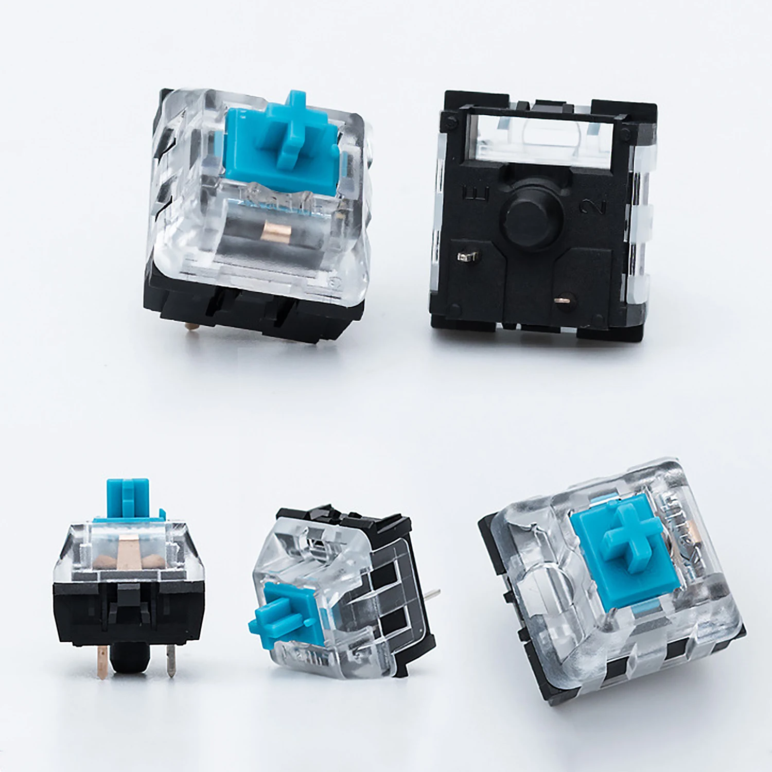Besegad 10 шт. 3 контактные Сменные прозрачные RGB клавиши переключатели Клавишные для