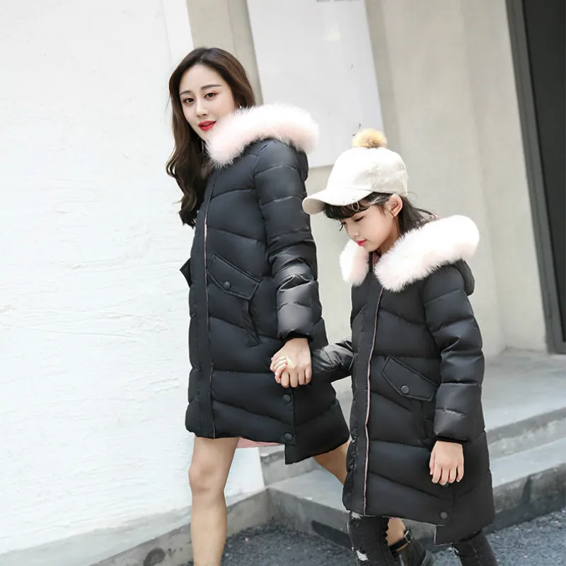 Утепленная куртка для родителей и детей корейская версия утепленная средней