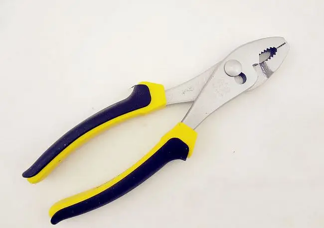 Скользящие плоскогубцы из хромованадиевой стали размером 8 дюймов желтого и