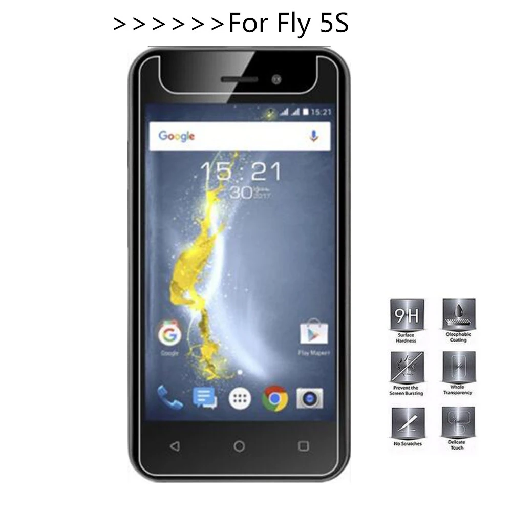 2 шт. для Fly 5S 4 дюйма закаленное стекло 2.5D 9H защитная пленка Взрывозащищенная