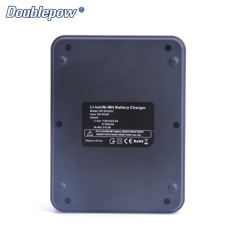 Универсальное зарядное устройство с 2 слотами и ЖК дисплеем для литиевых батарей