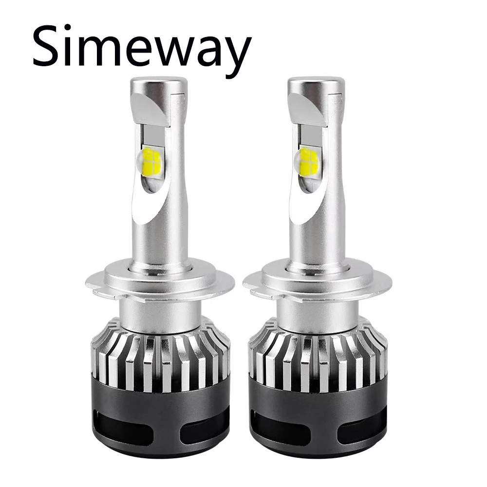 Автомобильные светодиодные фары Simeway H4 H7 H11 9012 с чипом XHP70 100 Вт 12000 км 6000K H8 H9 H13 9004 9007