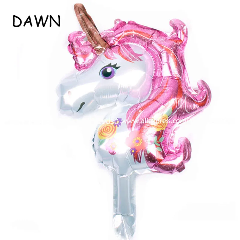 10pcs/lot mini rainbow unicorn helium foil balloons cartoon animal balloon baby shower birthday party wedding Decortion globos