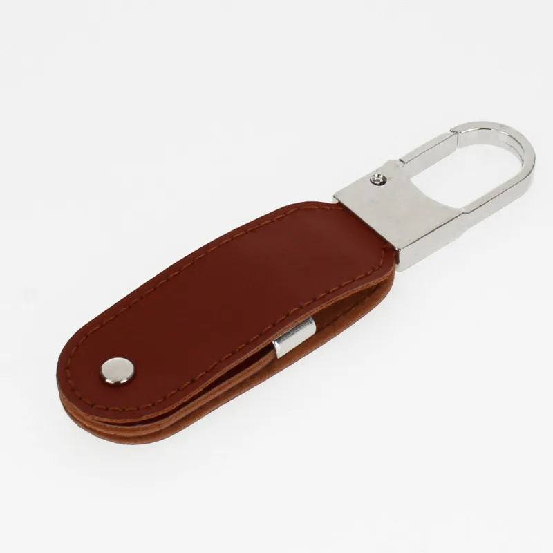 USB 2.0 Металлический кожаный флеш-накопитель 32 Гб 64 Гб 128 ГБ Usb флэш-накопитель 4 ГБ 8 ГБ 16 ГБ черная карта памяти брелок Usb 2,0 Thumbdrives - Цвет: USB 2.0