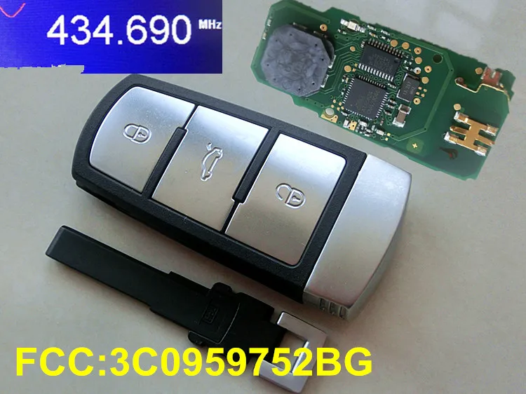 Пульт дистанционного управления RMLKS 3C0 959 752 BA 752BA замена чипа ID48 433 МГц BG 752BG ID46 для