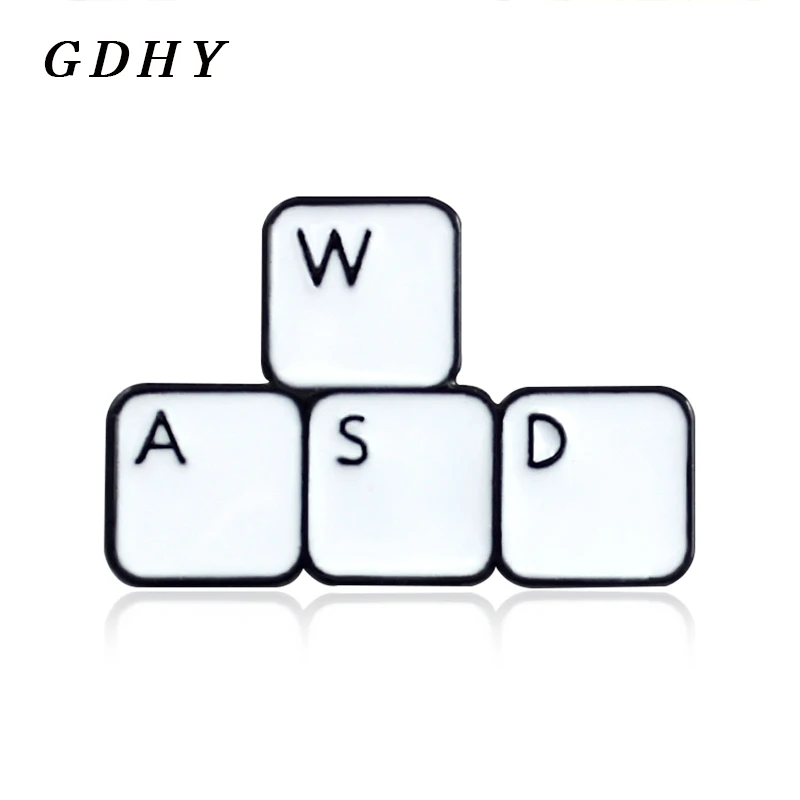 GDHY WASD брошь на компьютерную клавиатуру четыре клавиши геймерская кнопка