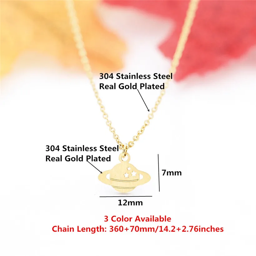 10 шт. забавные ювелирные украшения изящное ожерелье Сатурна для женщин длинная