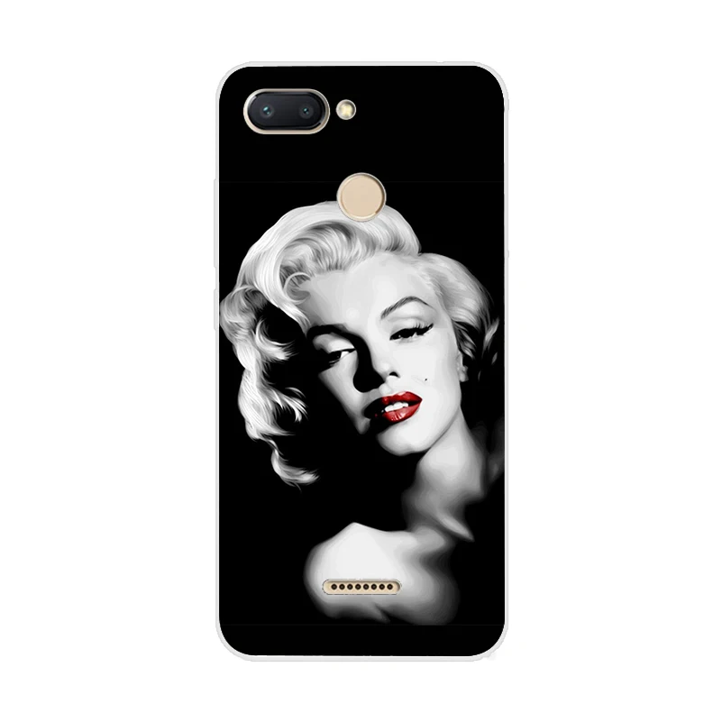 ciciber Cover For Xiaomi Redmi 6 5 4 3 A X S Plus Pro S2 Phone Cases Note 7 Soft TPU Sexy Marilyn Monroe |