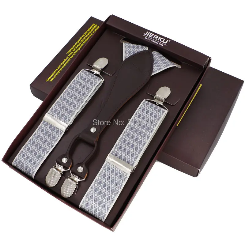 Мужские подтяжки 4 зажимы подтяжек регулируемые bretelles Y-Back ligas Tirantes подарок для