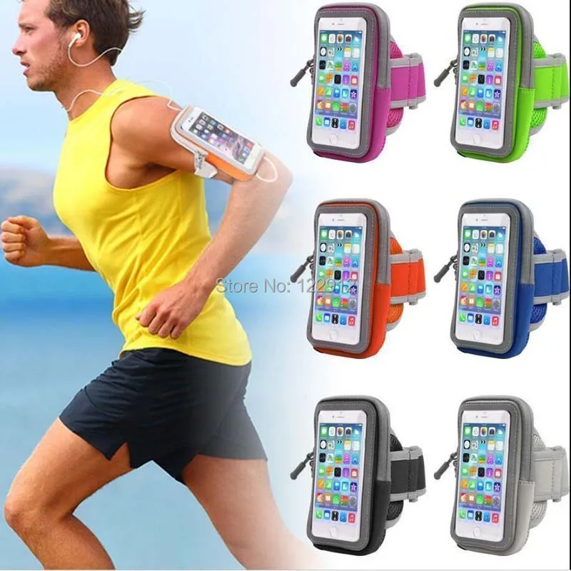 Universal Sport Running Riding Case For Cell Phone Holder Zipper Bag 8cm-15cm case | Мобильные телефоны и аксессуары