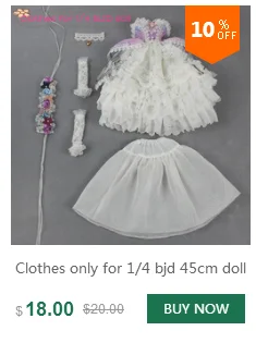 1/4 Одежда для куклы BJD, 45 см, наряд, кружевное платье, белая рубашка с чулком, Forturn Days Special Offe