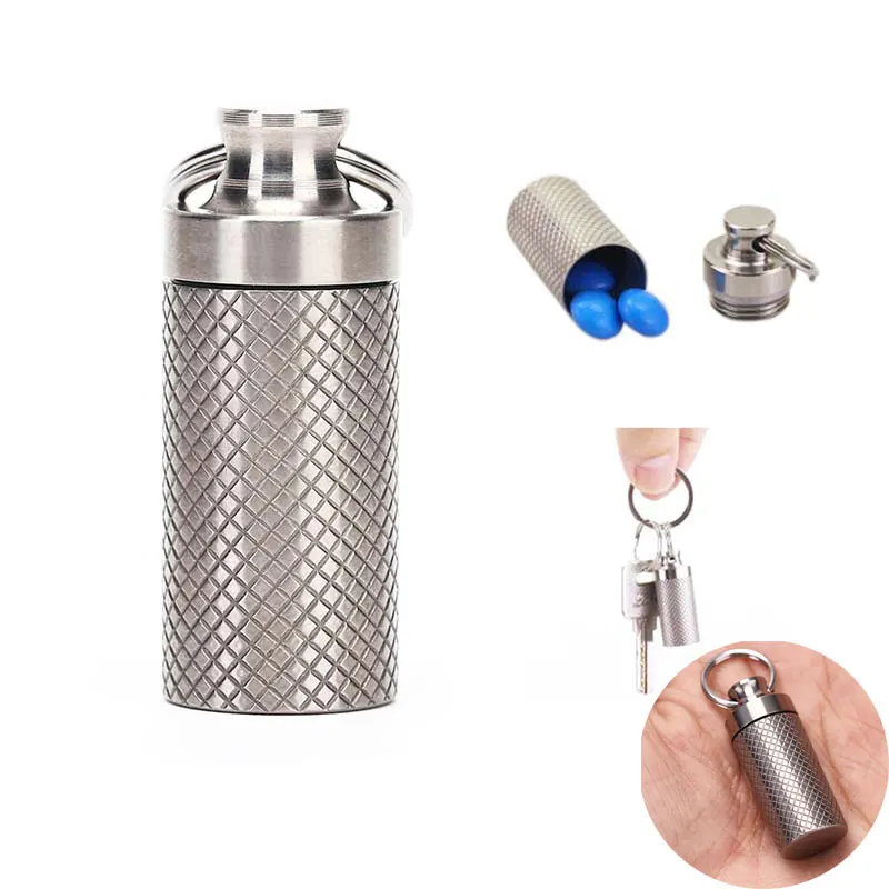 Открытый Водонепроницаемый канистра Титан сплав медицины уплотнение капсулы