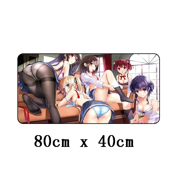 FFFAS 80x40 см японский аниме большой коврик для мыши XL игровой коврик для мыши красивая девушка друг подарок Katou Megumi Eriri красивый настольный коврик Декор - Цвет: Model J