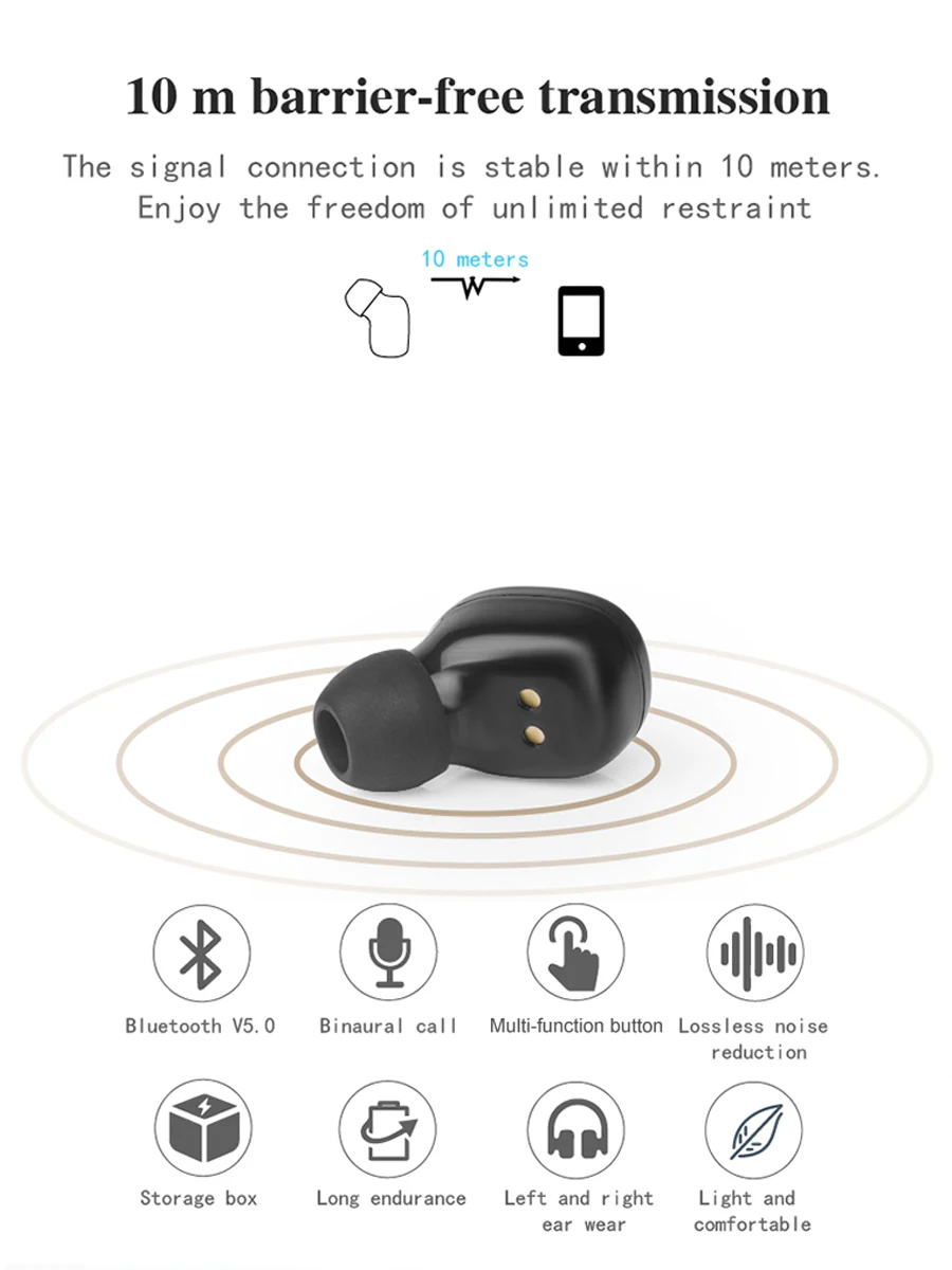 TWS, беспроводные Bluetooth наушники, супер бас, стерео, беспроводные Bluetooth наушники, свободные руки, спортивные/Игровые наушники с шумоподавлением